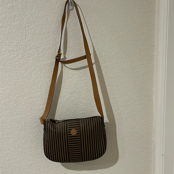 Fendi Striped Canvas Hobo - Picture 1 of 10